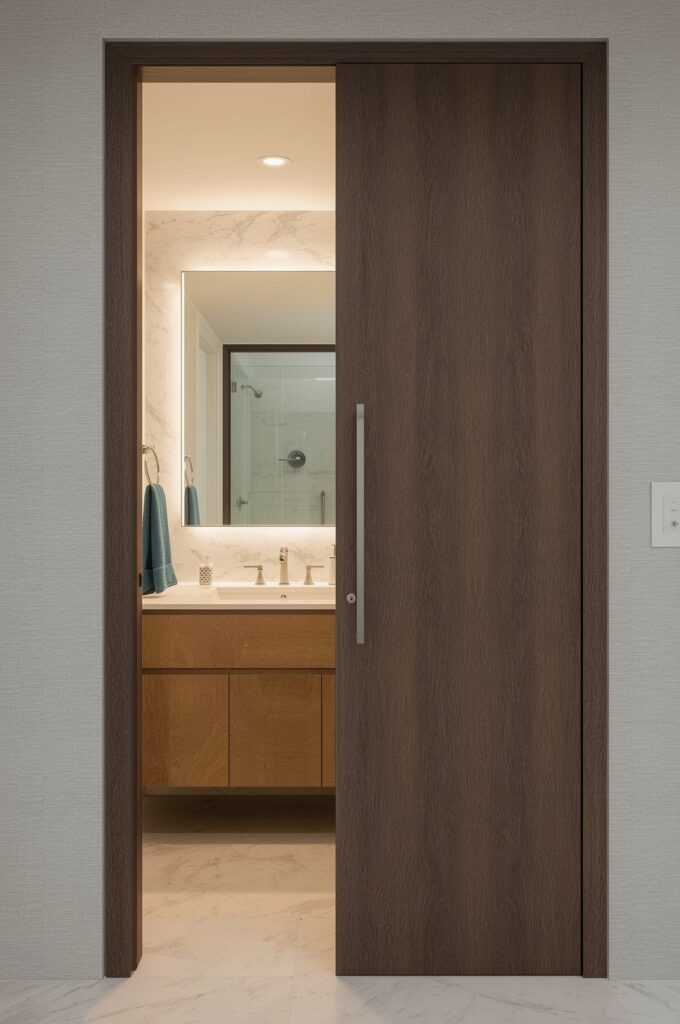 Pocket Door for Bathroom Entry