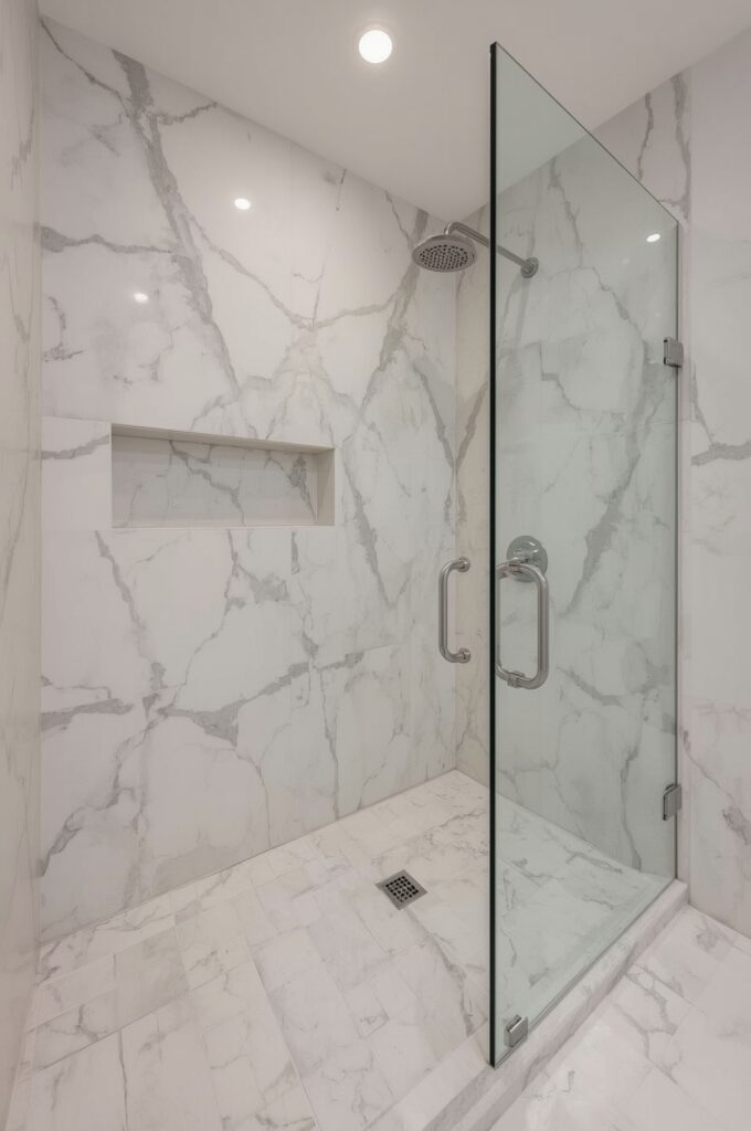 Wall-to-Wall Tile Continuity Shower