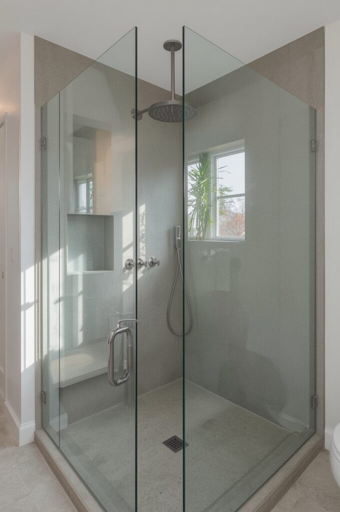Create Openness with Clear Glass Shower Panels