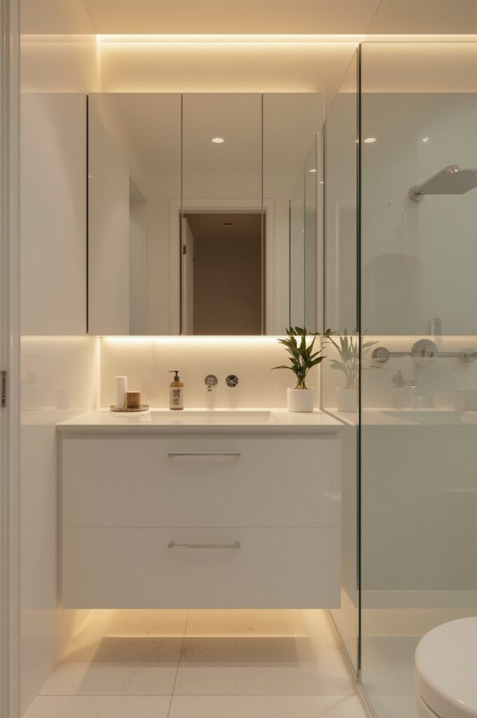 Floating Vanity with Hidden Lighting