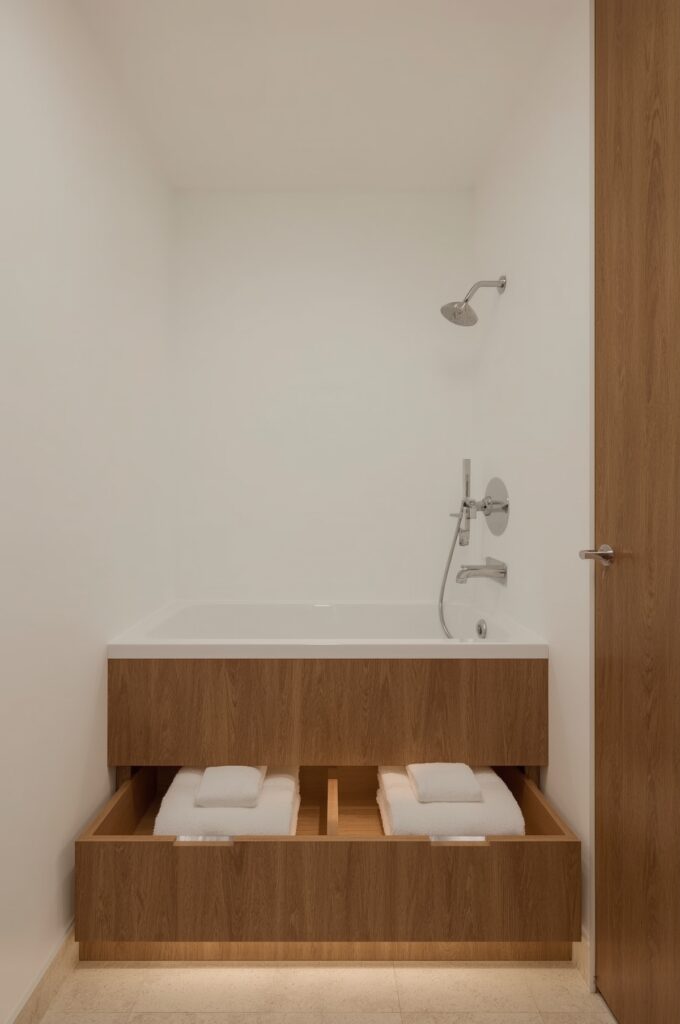 Elevated Platform Tub with Storage Drawers