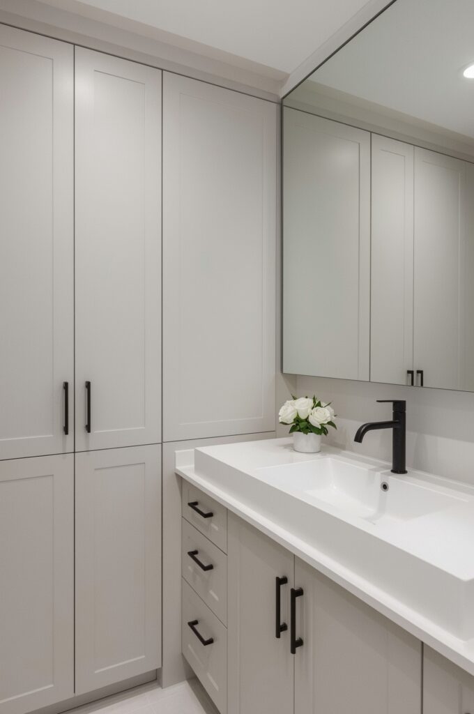 Conceal Clutter in Hidden Storage Cabinets
