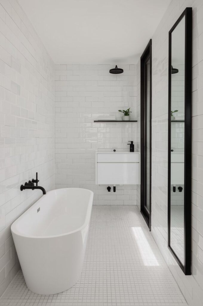 Narrow Tub for Hallway Bathrooms