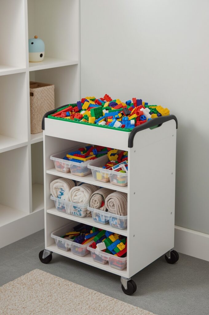 Rolling Cart for Building Blocks