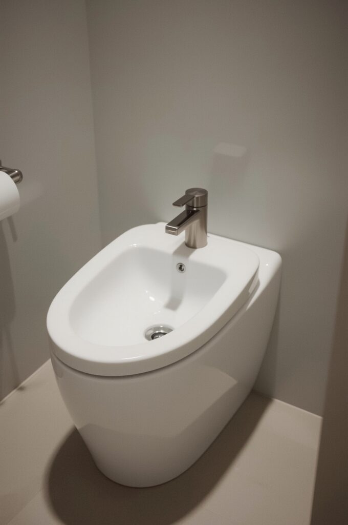 Toilet with Built-In Sink on Top