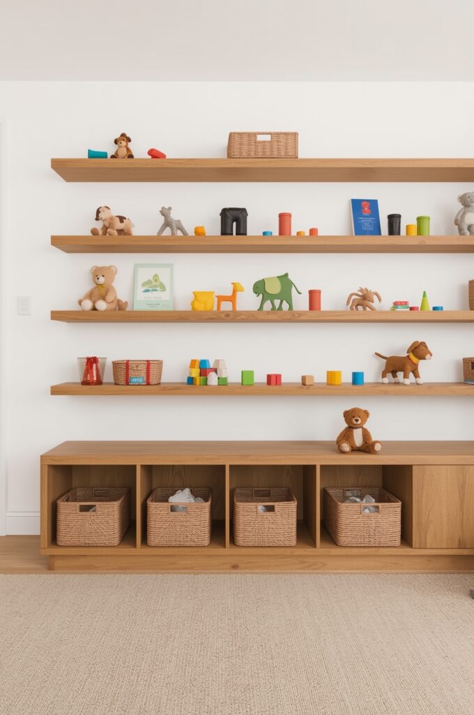 Floating Wall Shelves for Toys