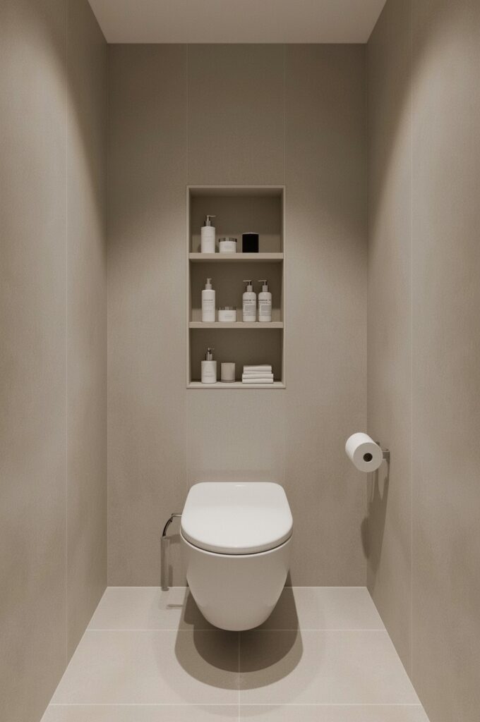 Toilet with Hidden Storage Panel