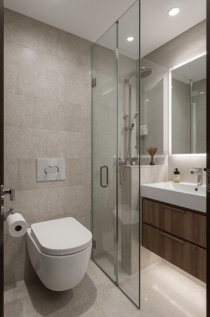 Wall-Hung Toilet and Sink Fixtures