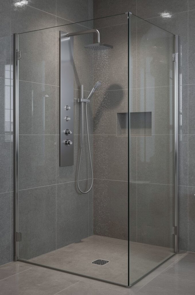 Compact Multi-Function Shower Panel