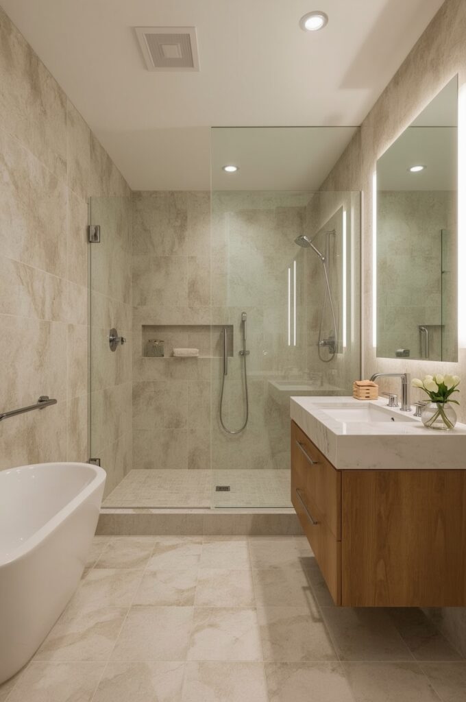 Create Harmony with Floor-to-Ceiling Tiles