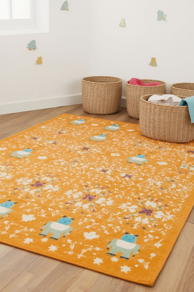 Foldable Play Rug with Patterns