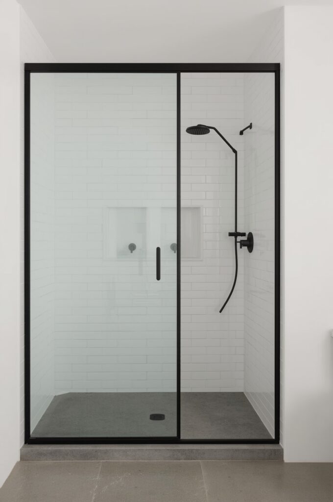 Minimalist Glass Screen with Black Frame