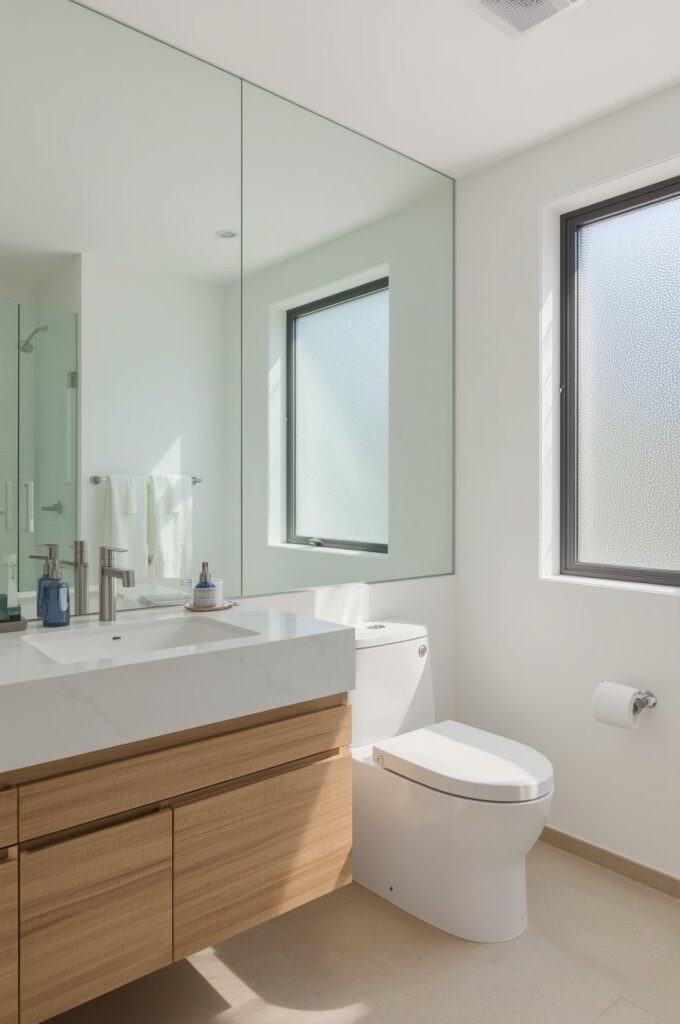 Double Impact with a Wall-to-Wall Mirror