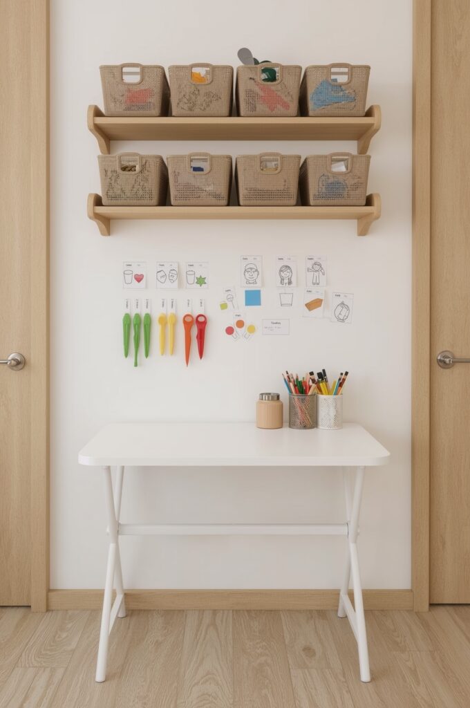 Foldable Wall-Mounted Craft Table