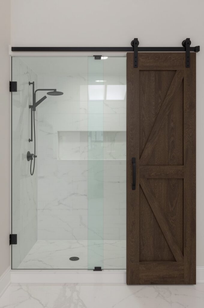 Modern Barn-Style Sliding Glass Door