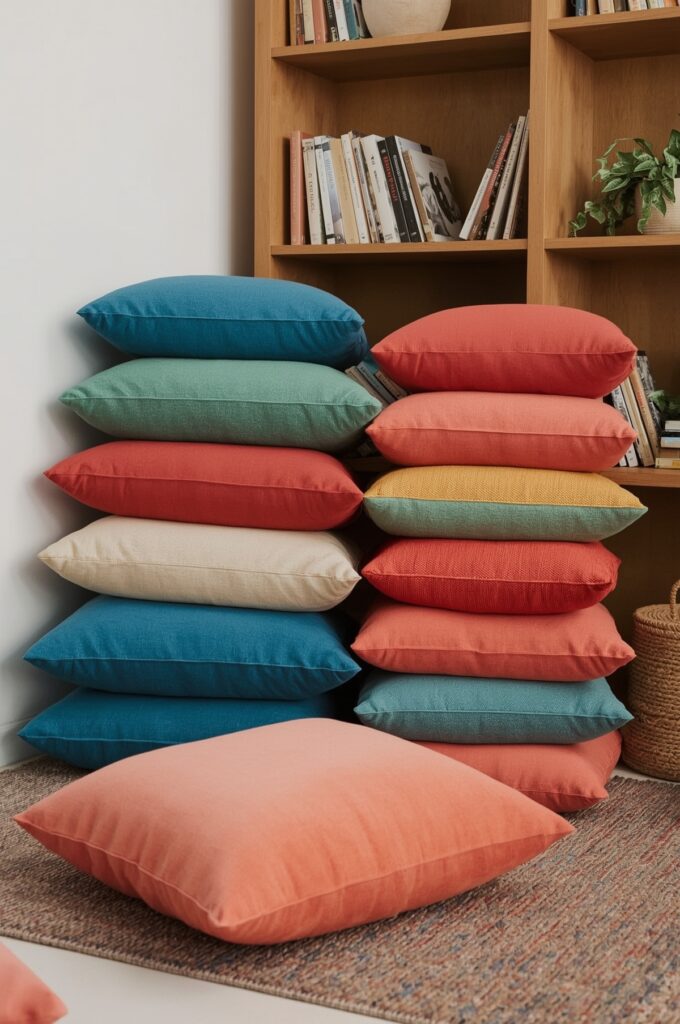 Stackable Floor Cushions for Relaxing