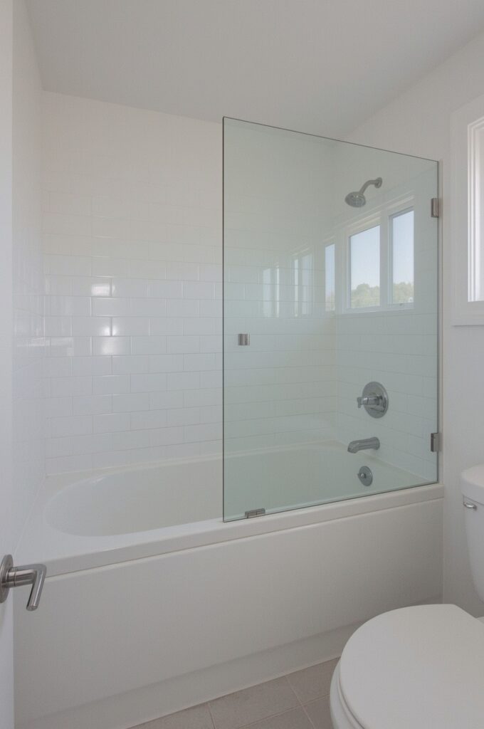 Tub with Frameless Glass Divider Only