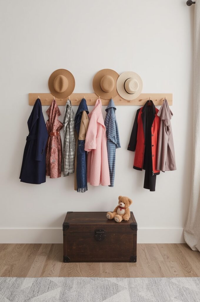 Wall Pegs for Dress-Up Costumes