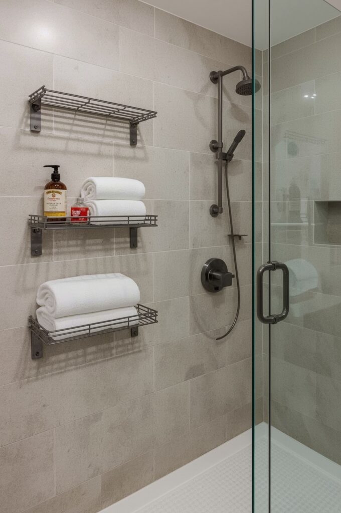 Wall-Mounted Hooks and Slim Racks