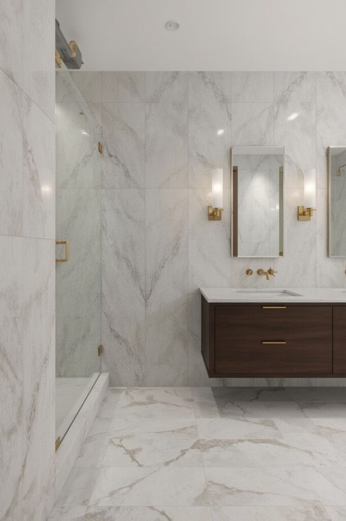 Polished Marble-Look Porcelain Sheets