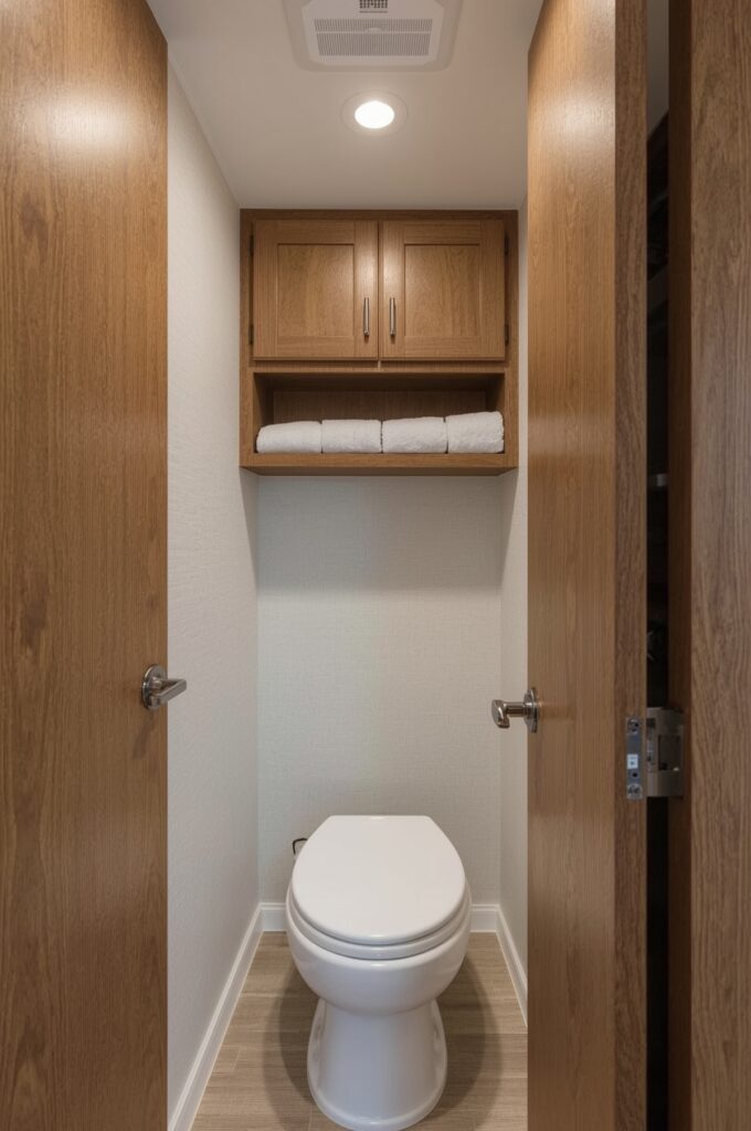 Store Essentials in Overhead Storage Cabinets