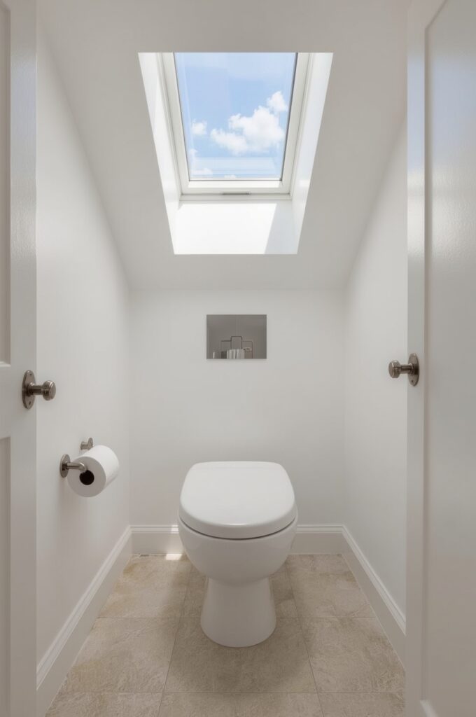 Skylight Above Toilet for Natural Light