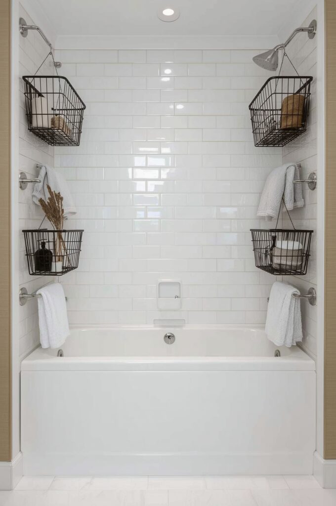 Tub with Hanging Storage Baskets