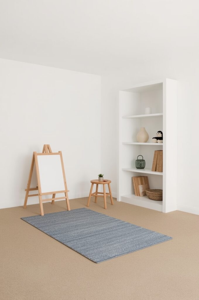Minimalist Open Floor with One Anchor Piece