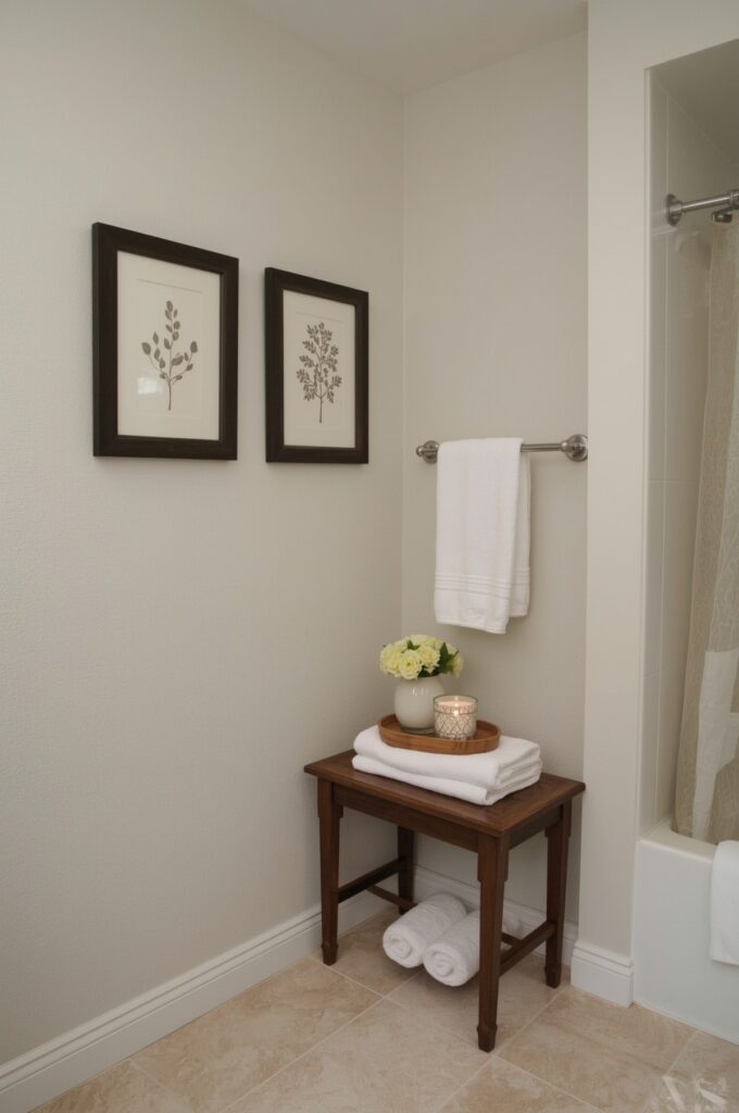 Tub with Built-in Bench Beside