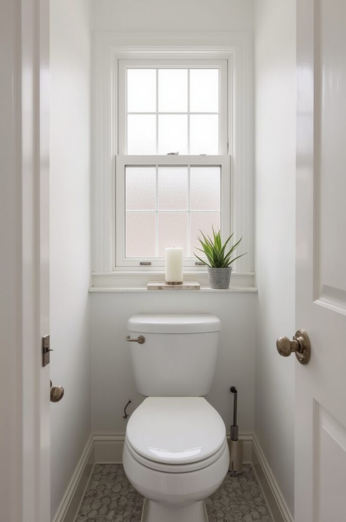 Toilet in Under-Window Placement