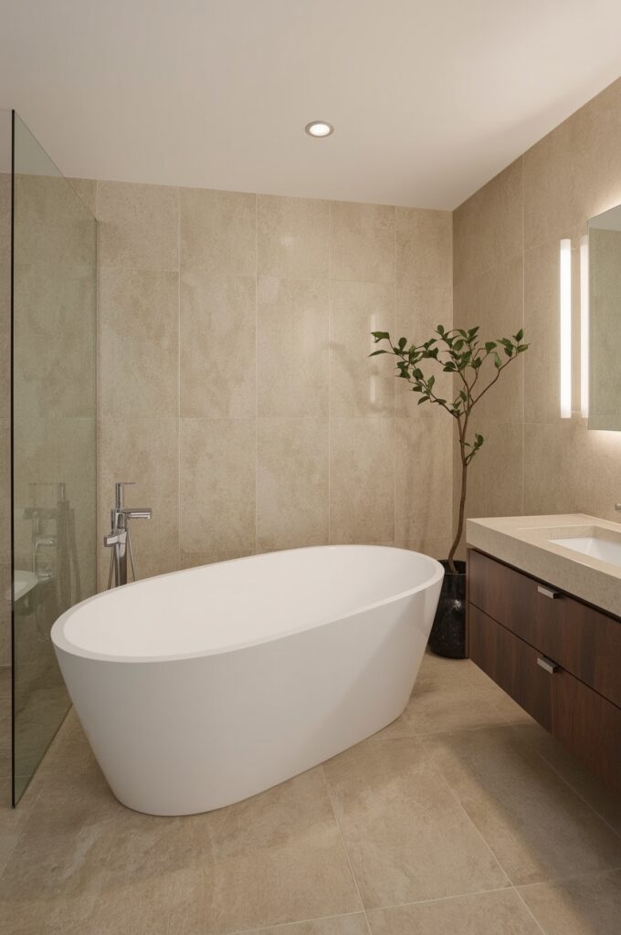 Oval Tub with Slim Edges