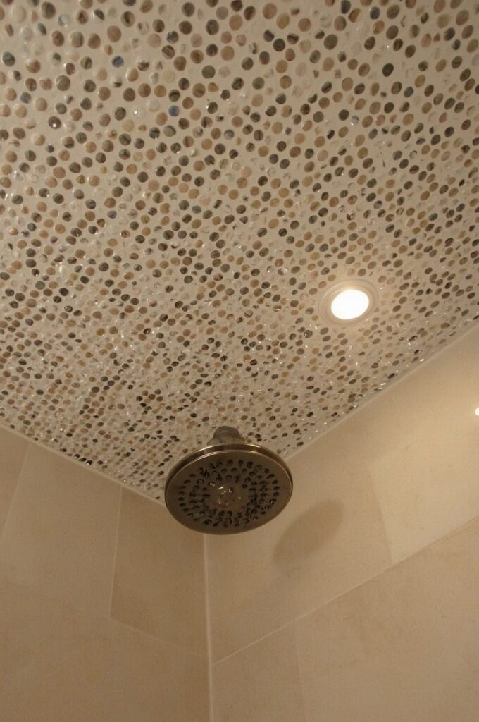 Tiny Mosaic Ceiling in the Shower (Steam Zone)
