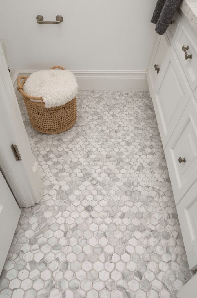 Hexagon Mosaic Floor for Grip and Style