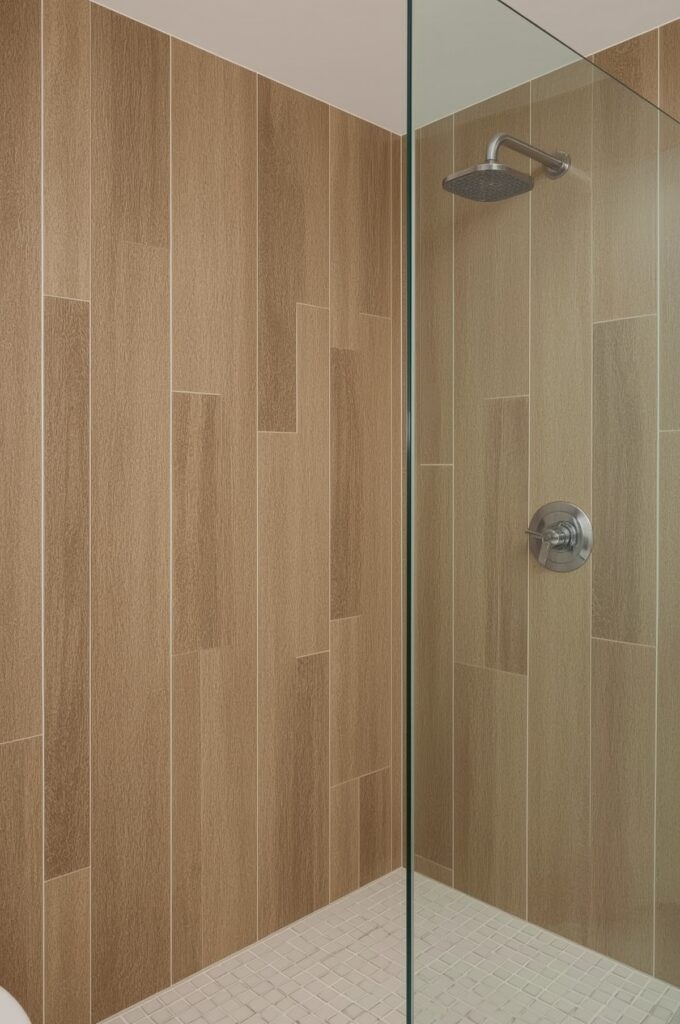 Vertical Wood-Effect Plank Tiles