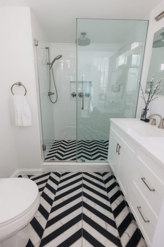 Chevron Tile Pattern to Create Flow