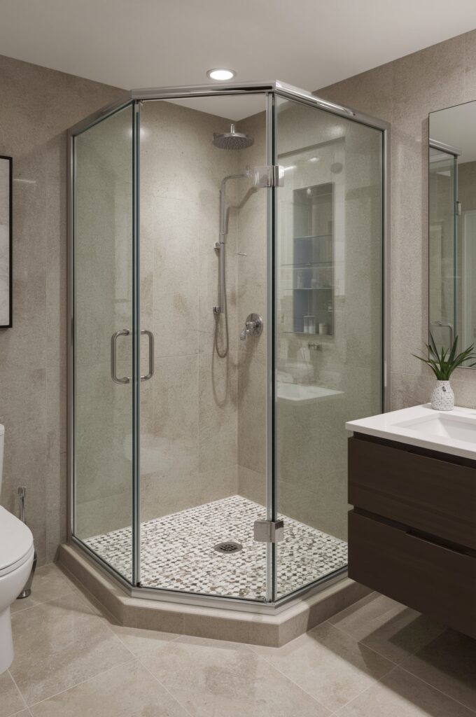 Compact Neo-Angle Corner Shower