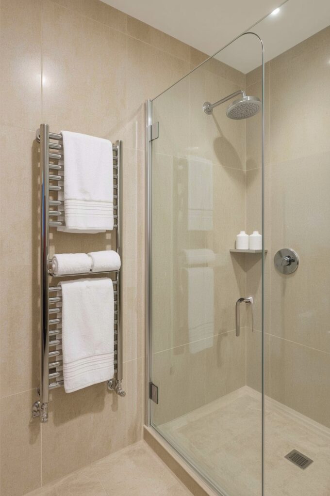 Keep Towels Warm with Vertical Heated Rails