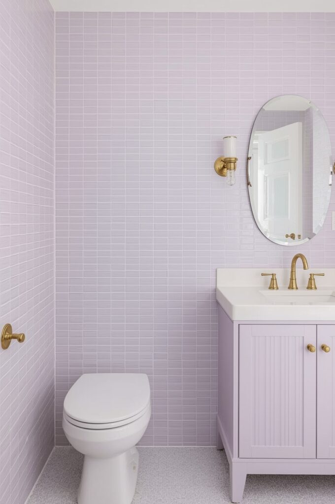 Soft Lavender Wall Tiles for Calmness