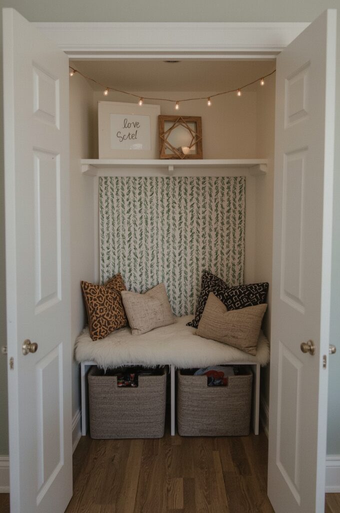 Closet Transformed into Play Den