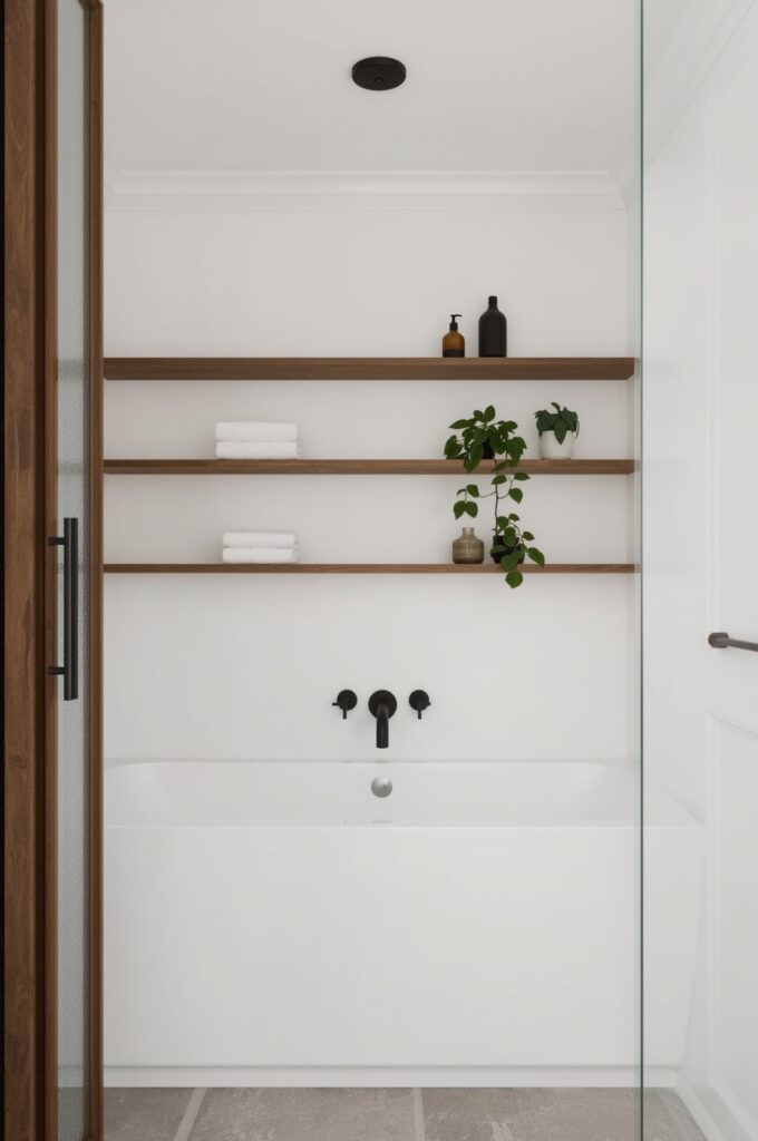 Wall-Mounted Tub Faucet to Save Deck Space