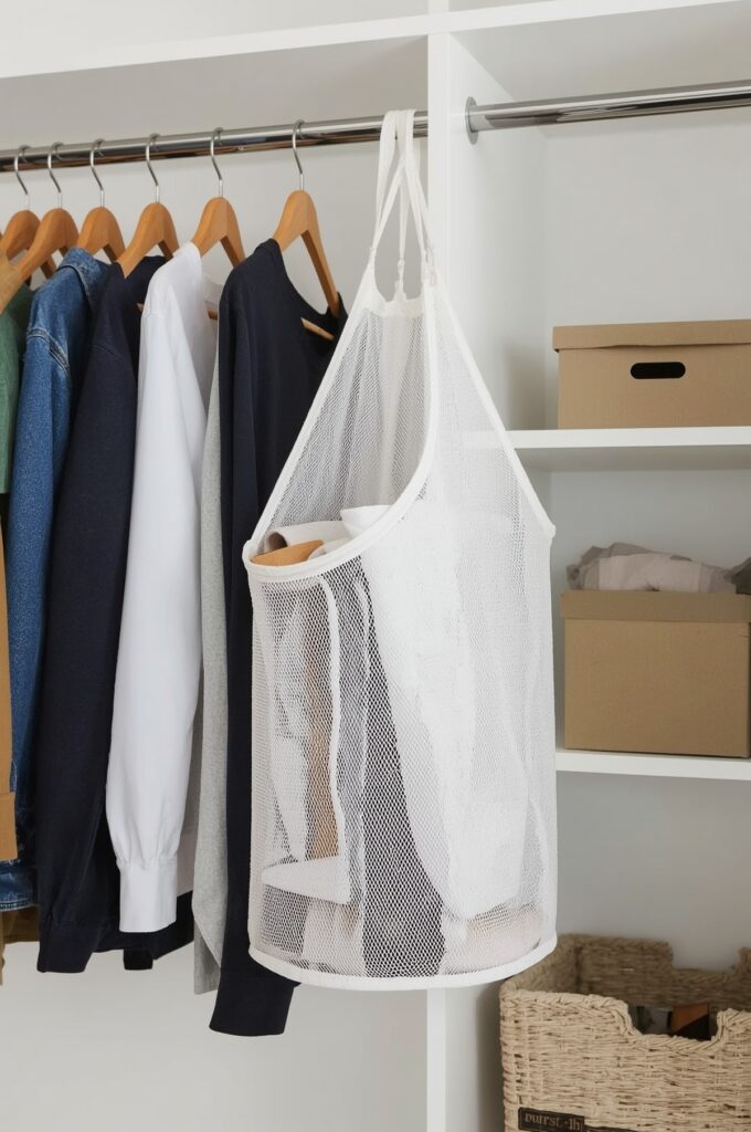 Hanging Mesh Hamper for Closets