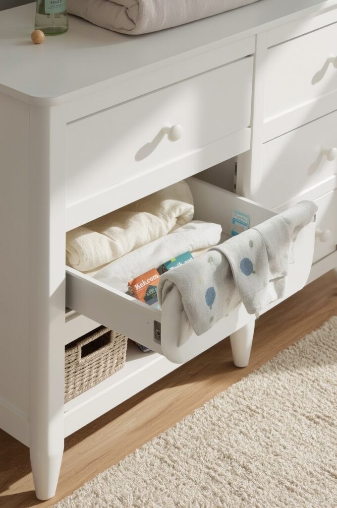 Pull-Out Changing Drawer Design