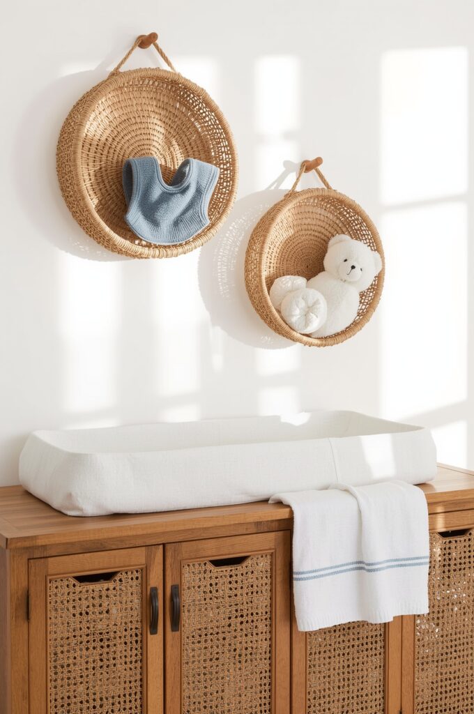 Hang Baskets on the Wall for Quick Storage