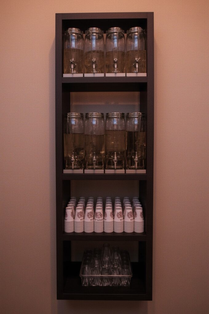 Multi-Tier Drink Dispenser Shelf