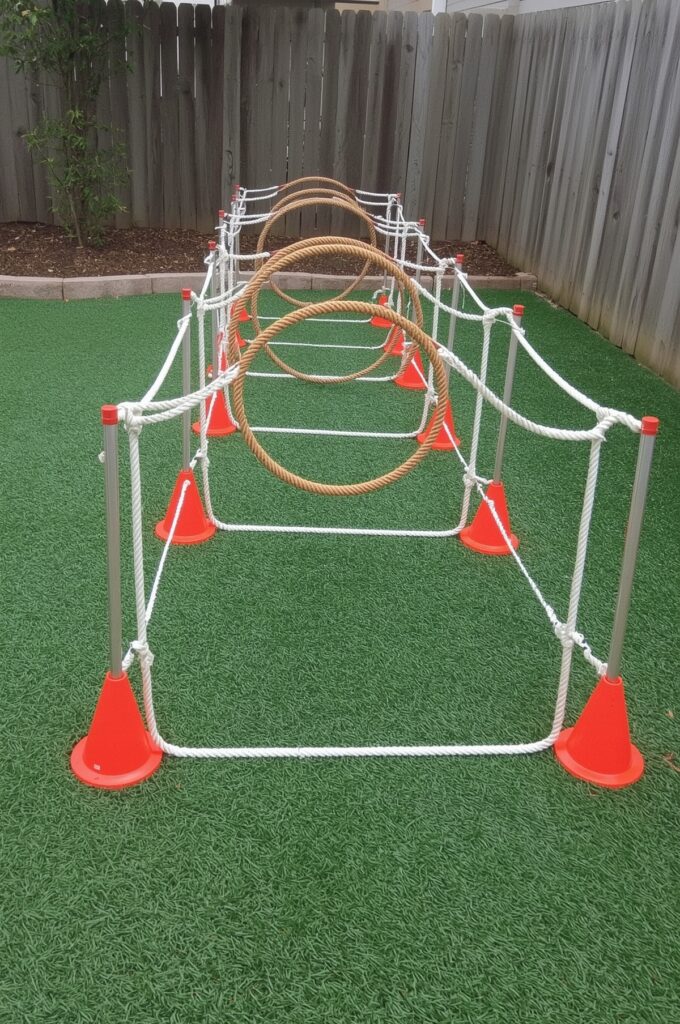 Obstacle Course with Ropes & Hoops