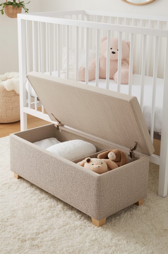 Hide Essentials in Storage Ottomans or Benches