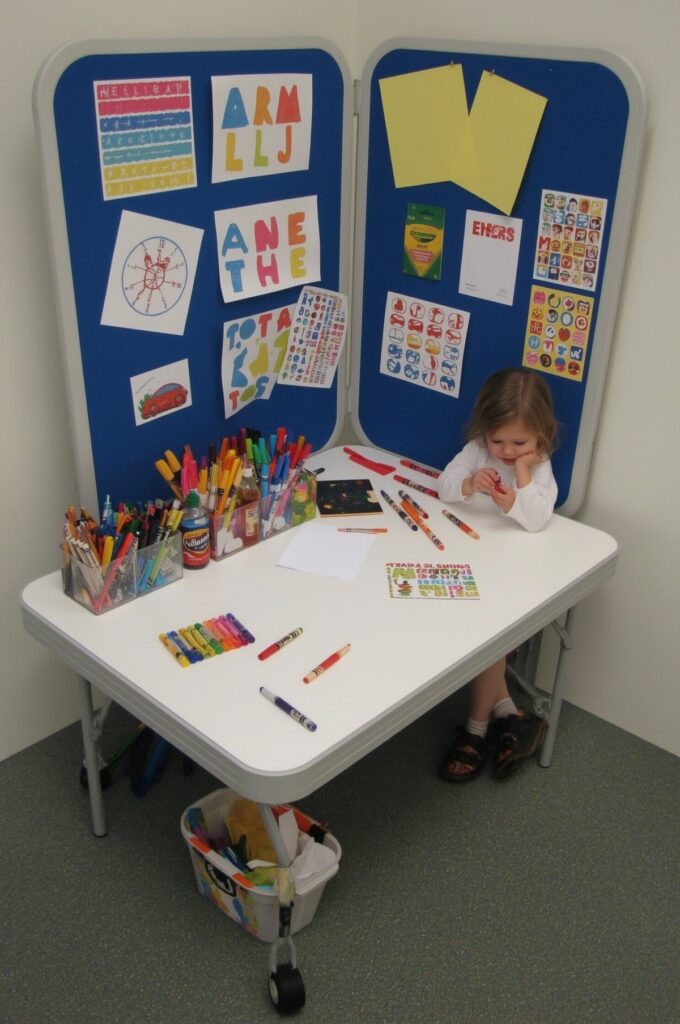 Foldable Kids’ Craft Table Station