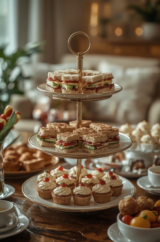 Tiered Serving Trays for Finger Foods