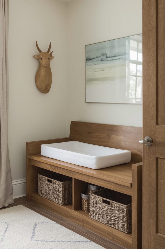 Changing Table Built into Storage Bench