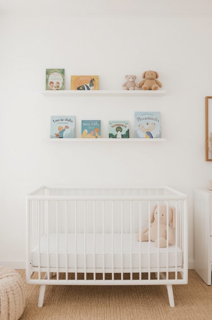 Mount Bookshelves Above the Crib or Dresser